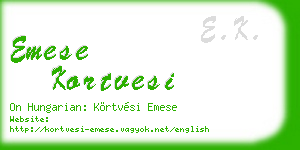 emese kortvesi business card